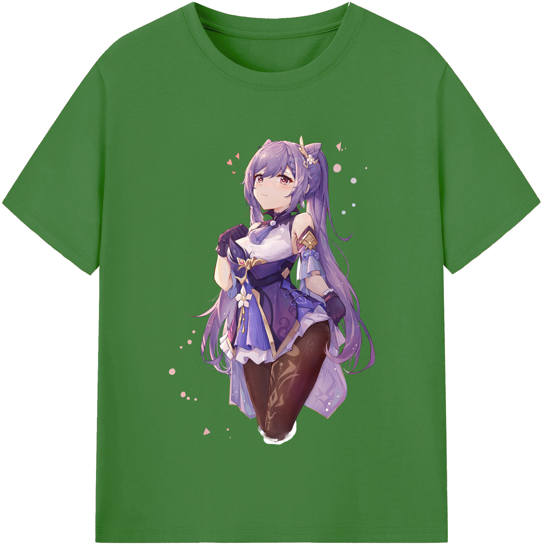 げんし神 刻晴 こくせい genshin Kokusei レディースカジュアルプリントTシャツ（綿100％）